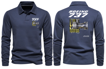 BOEING CFM 56 LONG SLEEVE POLO